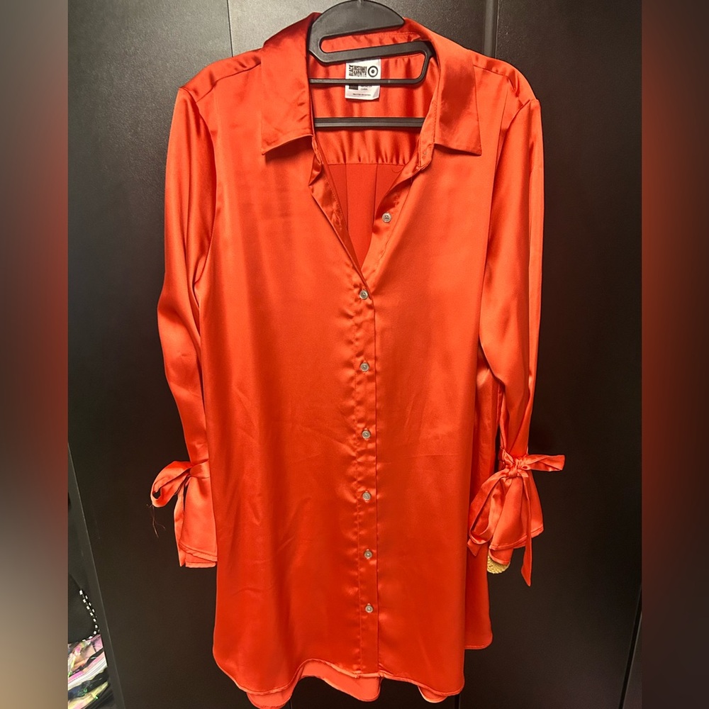 Target - Elegant Red Satin Blouse